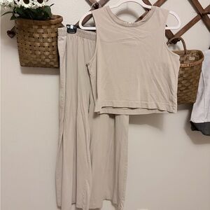 Z Supply Beige Sleeveless Jumpsuit